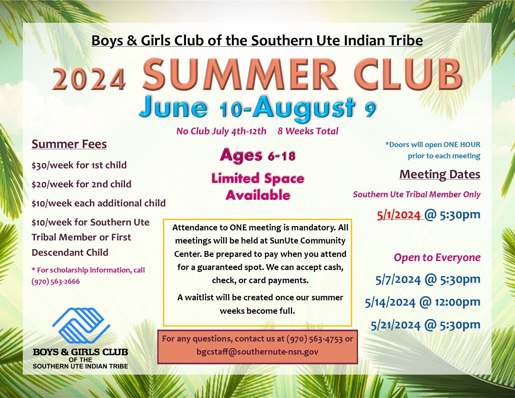 Summer Club Programs – Boys and Girls Club